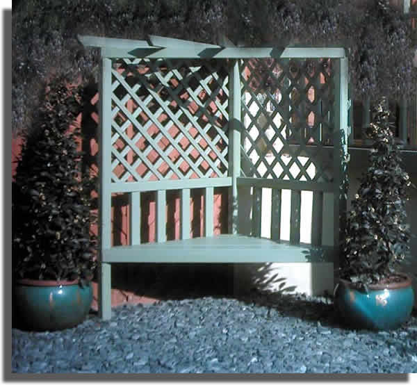 Purpose built timber garden seat